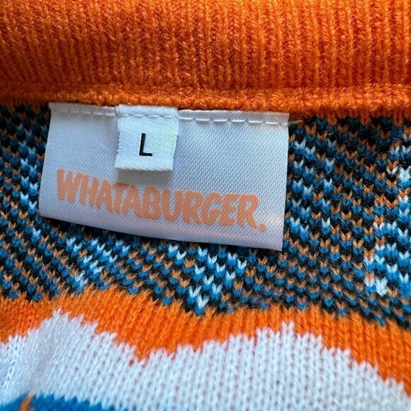WHATABURGER Ugly Christmas Sweater Size L - Picture 6 of 12